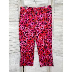 Madison Studio Pink & Red MOD Print Pants Size 10